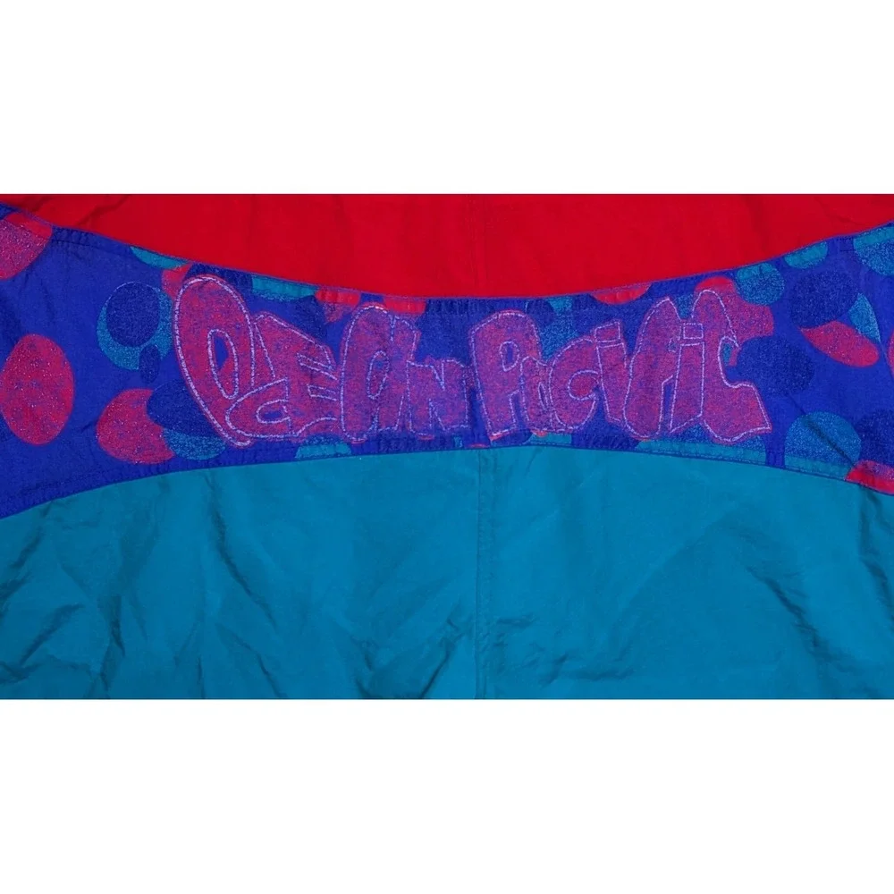 Vintage Ocean Pacific Swim Trunks Neon Bathing Suit Shorts OP 80s 90s Size XL